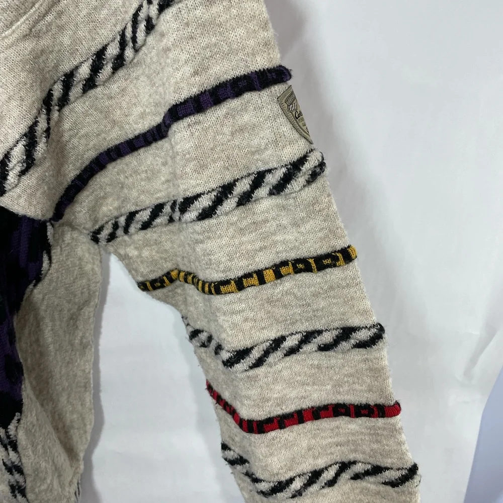 Vintage colo colucci knit wool men’s coogie inspired thick crew sweater pullover - Picture 8 of 12